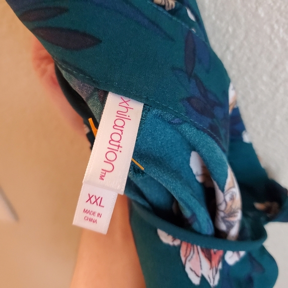 Xhilaration Green Sleeveless Floral Boho Dress XXL - Picture 6 of 6